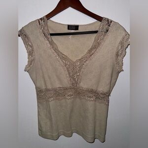 XOXO Jeans Lace Trim Top